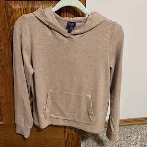 J Crew cloud spun cropped hoodie x small tan